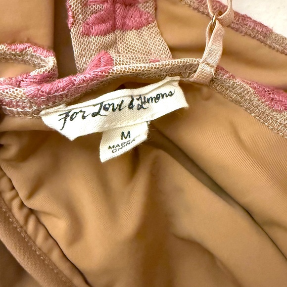 For Love and Lemons Pink Temecula Bodysuit M - Picture 6 of 9